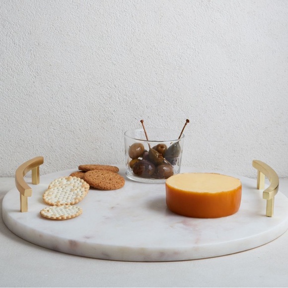 West Elm Other - West Elm Marble & Brass Round Charcuterie Board